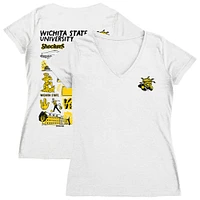 Women's Vive La Fete  White Wichita State Shockers Impressions Artwork V-Neck T-Shirt