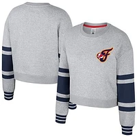 Unisex Stadium Essentials  Heather Gray Indiana Fever Cropped Pullover Sweatshirt