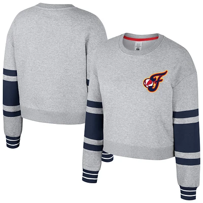 Unisex Stadium Essentials  Heather Gray Indiana Fever Cropped Pullover Sweatshirt