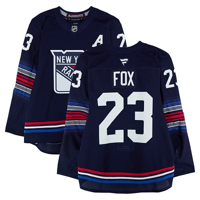 Adam Fox New York Rangers Game-Used #23 Navy Alternate Set 2 Jersey from the 2024-25 NHL Season