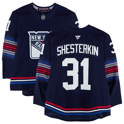 Igor Shesterkin New York Rangers Game-Used #31 Navy Alternate Set 2 Jersey from the 2024-25 NHL Season