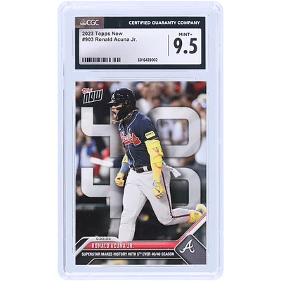 Ronald Acuna Jr. Atlanta Braves 2023 Topps Now Superstar Make History With 5th Ever 40/40 Season #903 CGC Authenticated 9.5 Card