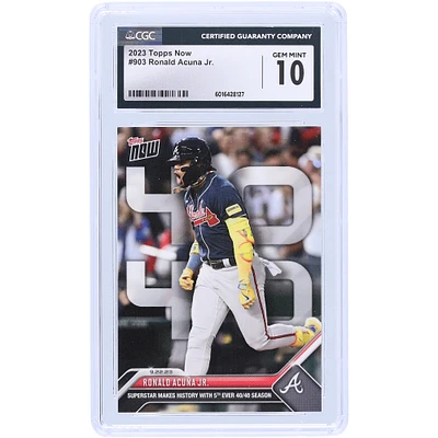 Ronald Acuna Jr. Atlanta Braves 2023 Topps Now Superstar Make History With 5th Ever 40/40 Season #903 CGC Authenticated 10 Card
