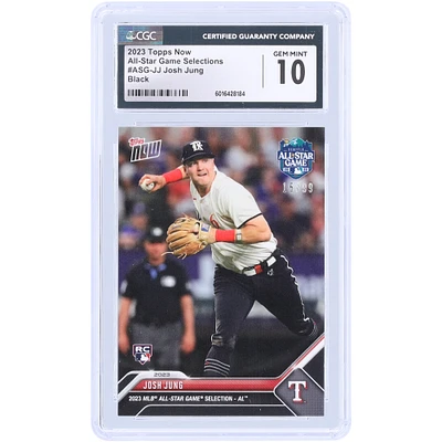 Josh Jung Texas Rangers 2023 Topps Now Black 2023 MLB All-Star Game Selection - AL #ASG-JJ #/99 CGC Authenticated 10 Rookie Card