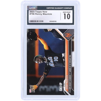 Ronny Mauricio New York Mets 2023 Topps Now 117.3 MPH Rocket Is Hardest 1st Career Hit Of Statcast Era #796 CGC Authenticated Rookie Card