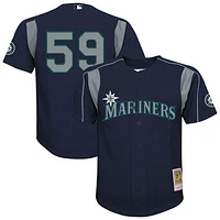 Preschool Mitchell & Ness Felix Hernandez Navy Seattle Mariners Cooperstown Collection Batting Practice Jersey