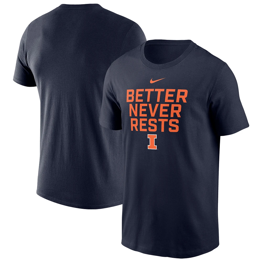 Men's Nike Navy Illinois Fighting Illini Local Performance T-Shirt