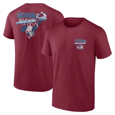 Men's  Burgundy Colorado Avalanche Net Slap T-Shirt