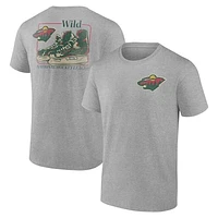 Men's Heather Gray Minnesota Wild Glory Skates T-Shirt