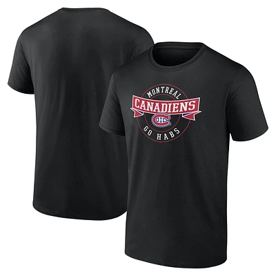 Men's  Black Montreal Canadiens Honor Circle T-Shirt