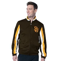 Men's Starter  Brown San Diego Padres Full-Zip Jacket