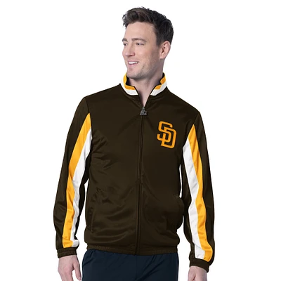 Men's Starter  Brown San Diego Padres Full-Zip Jacket