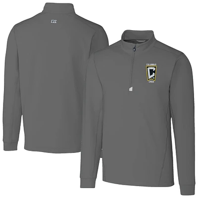 Men's Cutter & Buck Columbus Crew Traverse Stretch Eco Quarter-Zip Pullover Top