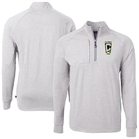 Men's Cutter & Buck Heather Columbus Crew Big Tall Adapt Eco Knit Quarter-Zip Top