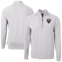 Men's Cutter & Buck Heather D.C. United Big Tall Adapt Eco Knit Quarter-Zip Top