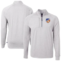 Men's Cutter & Buck Heather FC Cincinnati Big Tall Adapt Eco Knit Quarter-Zip Top