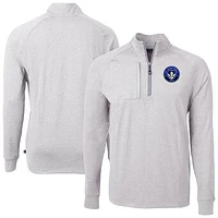 Men's Cutter & Buck Heather CF Montreal Big Tall Adapt Eco Knit Quarter-Zip Top