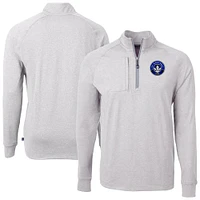 Men's Cutter & Buck Heather CF Montreal Big Tall Adapt Eco Knit Quarter-Zip Top