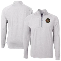 Men's Cutter & Buck Heather Atlanta United FC Big Tall Adapt Eco Knit Quarter-Zip Top