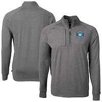 Men's Cutter & Buck Heather Charlotte FC Big Tall Adapt Eco Knit Quarter-Zip Top