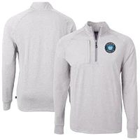 Men's Cutter & Buck Heather Charlotte FC Big Tall Adapt Eco Knit Quarter-Zip Top