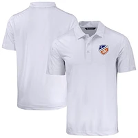 Men's Cutter & Buck  White FC Cincinnati Big Tall Prospect Eco Textured Stretch Recycled Polo