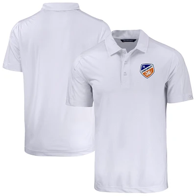 Men's Cutter & Buck  White FC Cincinnati Big Tall Prospect Eco Textured Stretch Recycled Polo