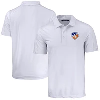 Men's Cutter & Buck  White FC Cincinnati Big Tall Prospect Eco Textured Stretch Recycled Polo