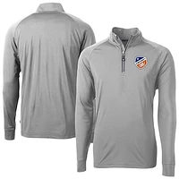 Men's Cutter & Buck FC Cincinnati Big Tall Adapt Eco Knit Stretch Recycled Quarter-Zip Pullover