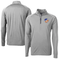 Men's Cutter & Buck FC Cincinnati Big Tall Adapt Eco Knit Stretch Recycled Quarter-Zip Pullover