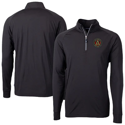 Men's Cutter & Buck Atlanta United FC Big Tall Adapt Eco Knit Stretch Recycled Quarter-Zip Pullover