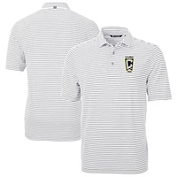 Men's Cutter & Buck Columbus Crew Big Tall Virtue Eco Pique Stripe Recycled Polo