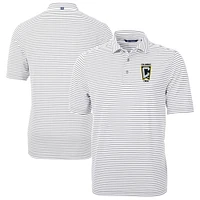 Men's Cutter & Buck Columbus Crew Big Tall Virtue Eco Pique Stripe Recycled Polo