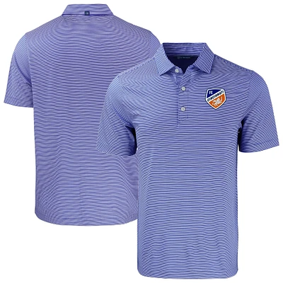 Men's Cutter & Buck  Blue FC Cincinnati Big Tall Forge Eco Double Stripe Stretch Recycled Polo