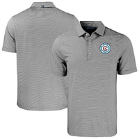 Men's Cutter & Buck  Black Chicago Fire Big Tall Forge Eco Double Stripe Stretch Recycled Polo