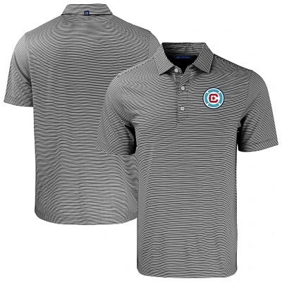 Men's Cutter & Buck  Black Chicago Fire Big Tall Forge Eco Double Stripe Stretch Recycled Polo