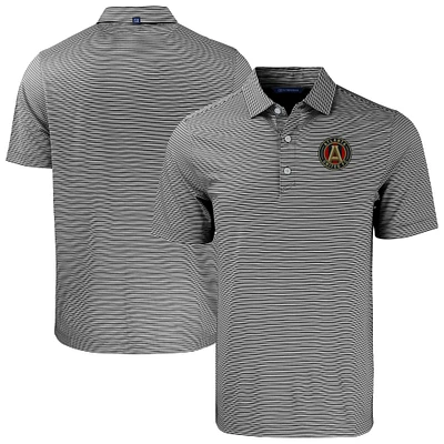 Men's Cutter & Buck  Black Atlanta United FC Big Tall Forge Eco Double Stripe Stretch Recycled Polo