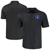 Men's Cutter & Buck  Black CF Montreal Big Tall Pike Eco Shadow Check Print Recycled Polo