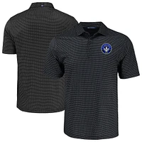 Men's Cutter & Buck  Black CF Montreal Big Tall Pike Eco Shadow Check Print Recycled Polo