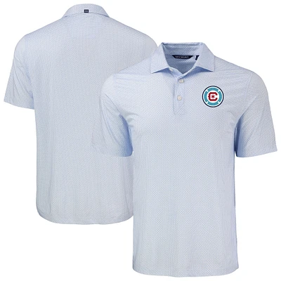 Men's Cutter & Buck  Powder Blue Chicago Fire Big Tall Pike Eco Diamond Dot Print Recycled Polo