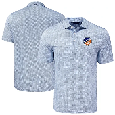 Men's Cutter & Buck  Navy FC Cincinnati Big Tall Pike Eco Diamond Dot Print Recycled Polo