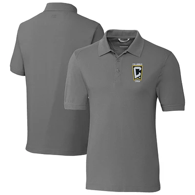 Men's Cutter & Buck  Gray Columbus Crew Big Tall Advantage Eco Tri-Blend Pique Polo