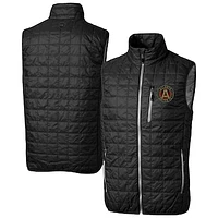 Men's Cutter & Buck  Black Atlanta United FC Big Tall Rainier PrimaLoft Eco Insulated Full-Zip Puffer Vest