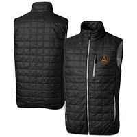 Men's Cutter & Buck  Black Atlanta United FC Big Tall Rainier PrimaLoft Eco Insulated Full-Zip Puffer Vest