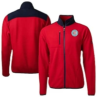 Men's Cutter & Buck Chicago Fire Big Tall Cascade Eco Sherpa Fleece Full-Zip Jacket