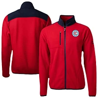 Men's Cutter & Buck Chicago Fire Big Tall Cascade Eco Sherpa Fleece Full-Zip Jacket