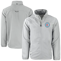 Men's Cutter & Buck Chicago Fire Big & Tall Charter Eco Knit Recycled Full-Zip Hoodie Jacket