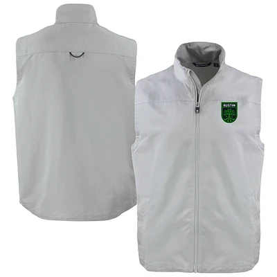 Men's Cutter & Buck Gray Austin FC Big Tall Charter Eco Recycled Full-Zip Vest