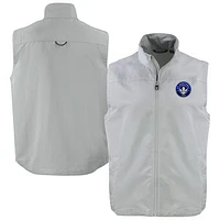 Men's Cutter & Buck Gray CF Montreal Big Tall Charter Eco Recycled Full-Zip Vest