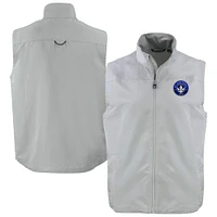 Men's Cutter & Buck Gray CF Montreal Big Tall Charter Eco Recycled Full-Zip Vest
